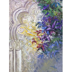 Ashraf, 18 x 24 Inch, Oil on Canvas, Floral Painting, AC-ASF-019